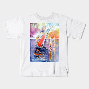 Sailboat at sea Kids T-Shirt